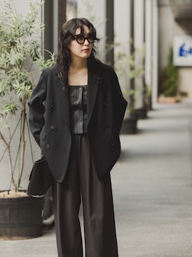 「アイテム（その他アウター）」を使った、廣木真梨亜さん（レディース・158cm）の秋コーディネート
