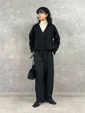 廣木真梨亜さん（レディース・158cm）の冬コーディネート