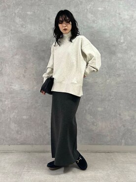 廣木真梨亜さん（レディース・158cm）の冬コーディネート