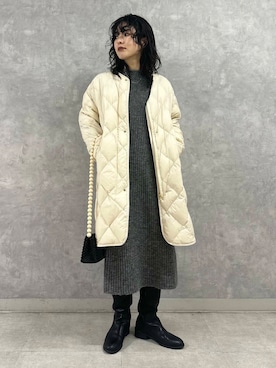 廣木真梨亜さん（レディース・158cm）の冬コーディネート