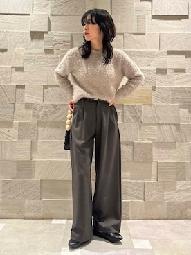 廣木真梨亜さん(レディース・158cm)の冬コーディネート