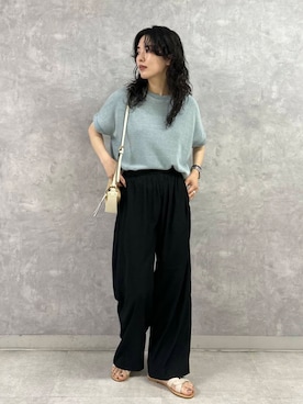 「MARCO BIANCHINI（マルコビアンチーニ）のアイテム」を使った、廣木真梨亜さん（レディース・158cm）の夏コーディネート