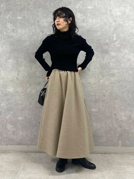 廣木真梨亜さん(レディース・158cm)の冬コーディネート