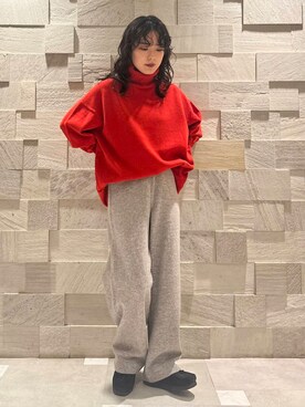 廣木真梨亜さん(レディース・158cm)の冬コーディネート