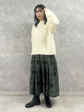 廣木真梨亜さん(レディース・158cm)の冬コーディネート