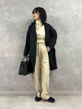 廣木真梨亜さん（レディース・158cm）の冬コーディネート