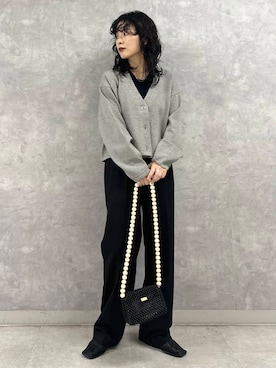 廣木真梨亜さん（レディース・158cm）の冬コーディネート