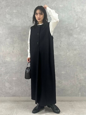 ウールタックジャンパースカートを使った人気ファッション