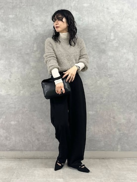 廣木真梨亜さん（レディース・158cm）の冬コーディネート