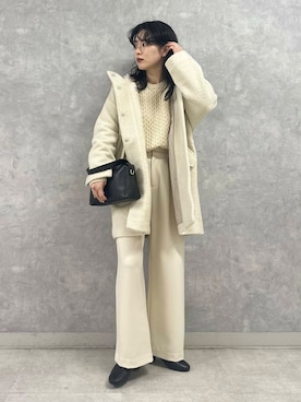 廣木真梨亜さん（レディース・158cm）の冬コーディネート