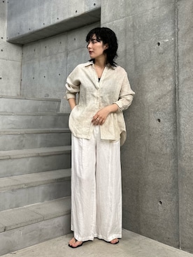 廣木真梨亜さん（レディース・158cm）の夏コーディネート