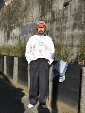 「VINTAGE（ヴィンテージ）のアイテム（その他）」を使った、Shion.Satoさん（メンズ・174cm）の春コーディネート