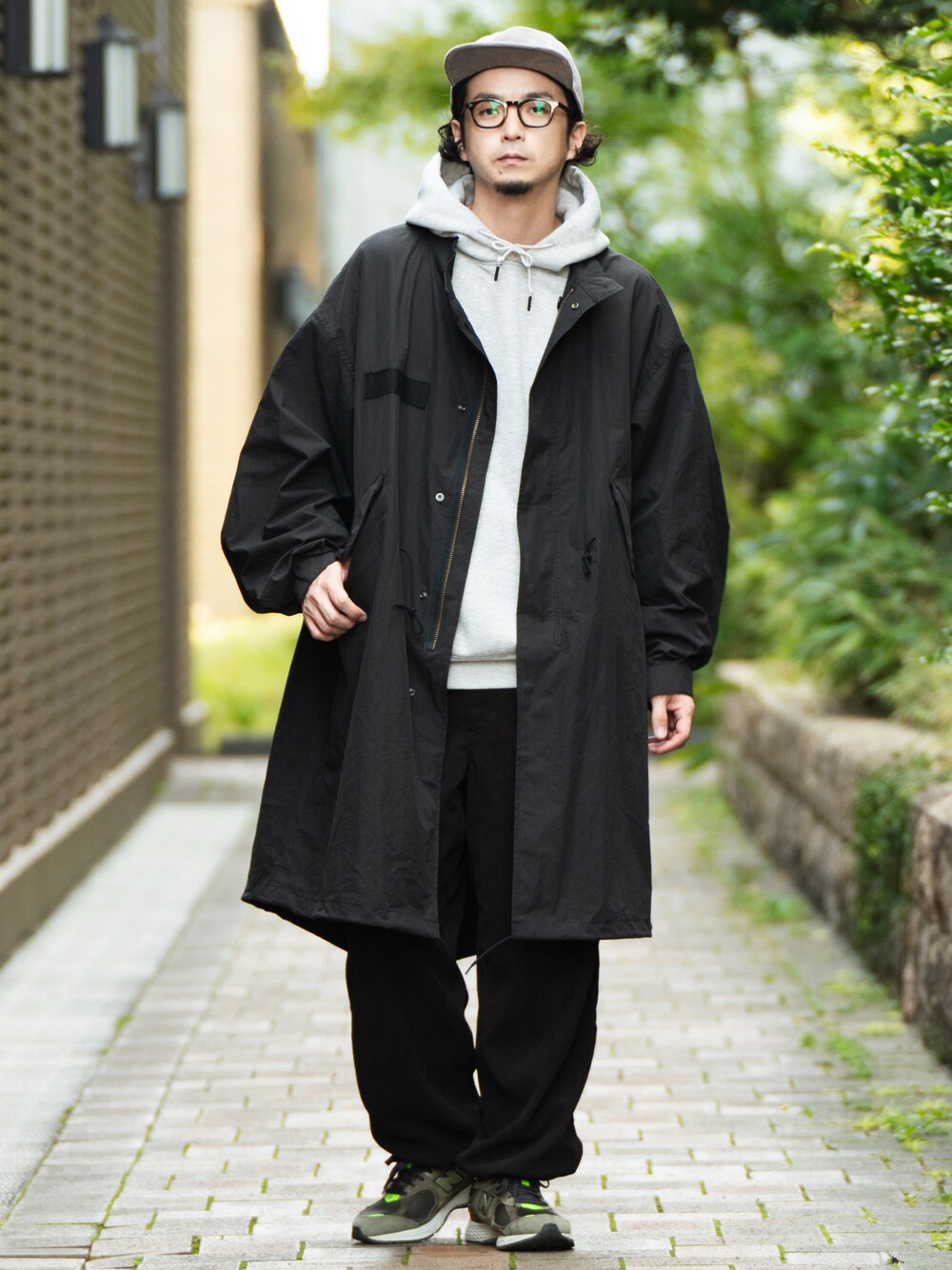 LOEWE ブラック モッズコート　着用5回程　48 LOEWE ブラック モッズコート 着用5回程 48