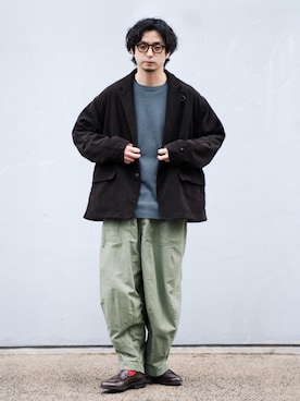 「Needles（ニードルス）のアイテム」を使った、talow/タローさん（メンズ・176cm）の冬コーディネート