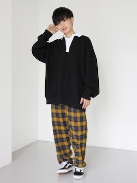 「アイテム（スウェット）」を使った、BOYSHEさん（レディース・161cm）の秋コーディネート