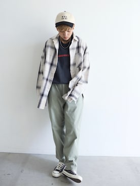 「BOYSHE（ボーイシー）のアイテム（帽子）」を使った、BOYSHEさん（レディース・163cm）の秋コーディネート