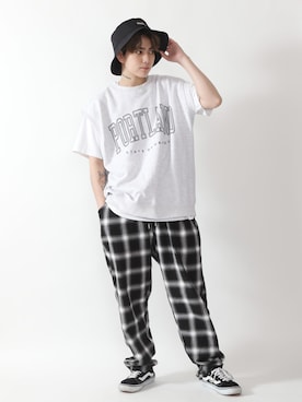 「BOYSHE（ボーイシー）のアイテム（帽子）」を使った、BOYSHEさん（レディース・163cm）の夏コーディネート