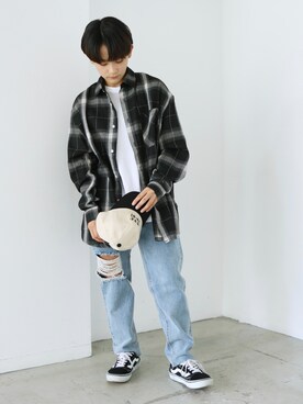 「BOYSHE（ボーイシー）のアイテム（帽子）」を使った、BOYSHEさん（レディース・153cm）の秋コーディネート