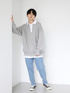 「アイテム（スウェット）」を使った、BOYSHEさん（レディース・163cm）の秋コーディネート