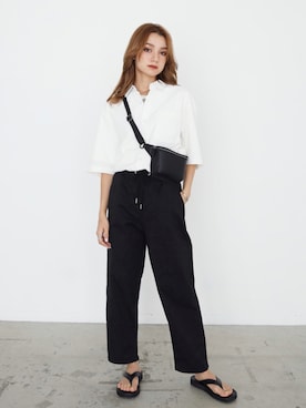 「BOYSHE（ボーイシー）のアイテム（パンツ）」を使った、BOYSHEさん（レディース・163cm）の夏コーディネート