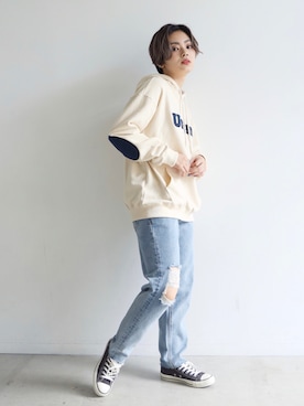 「BOYSHE（ボーイシー）のアイテム（パンツ）」を使った、BOYSHEさん（レディース・160cm）の秋コーディネート