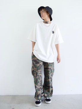 「BOYSHE（ボーイシー）のアイテム（帽子）」を使った、BOYSHEさん（レディース・163cm）の夏コーディネート