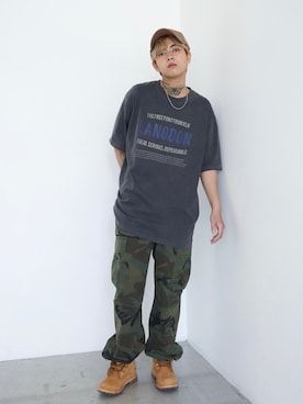 「BOYSHE（ボーイシー）のアイテム（帽子）」を使った、BOYSHEさん（レディース・163cm）の夏コーディネート