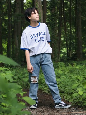 「BOYSHE（ボーイシー）のアイテム（パンツ）」を使った、BOYSHEさん（レディース・153cm）の夏コーディネート