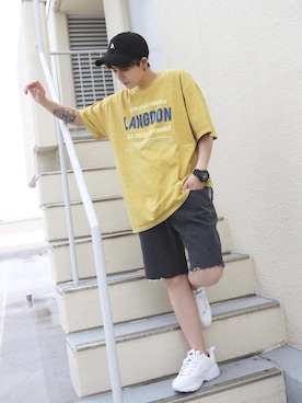 「BOYSHE（ボーイシー）のアイテム（帽子）」を使った、BOYSHEさん（レディース・163cm）の夏コーディネート