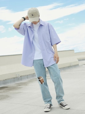 「BOYSHE（ボーイシー）のアイテム（帽子）」を使った、BOYSHEさん（レディース・161cm）の夏コーディネート