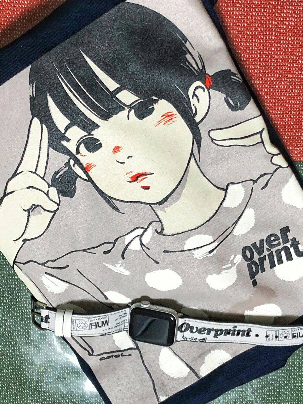 「overprint、なえなの、古塔つみ、夏、backprint」｜「overprintのアイテム（Tシャツ/カットソー、ブルー系）」を使った、Akiraさん（メンズ・177cm）の夏コーディネートの1枚目の写真