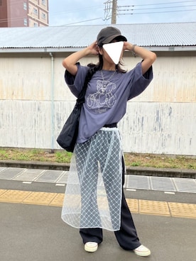 「PAGEBOY（ページボーイ）のアイテム（スラックス）」を使った、Kurumiさん（骨格ウェーブ・レディース・160cm）の夏コーディネート