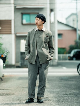 「FRANK LEDER（フランクリーダー）のアイテム（ジャケット/アウター）」を使った、よーへーさん（メンズ・173cm）の秋コーディネート