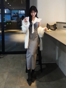 「PRADA（プラダ）のアイテム」を使った、karenさん（レディース・163cm）の冬コーディネート