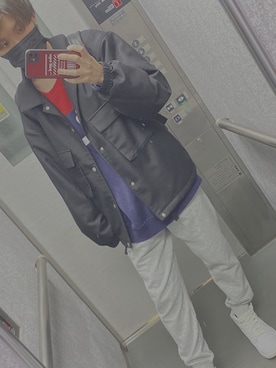 「FILA（フィラ）のアイテム（スウェット）」を使った、やまけんさん（メンズ・170cm）の秋コーディネート