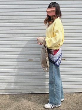 「BAYFLOW（ベイフロー）のアイテム」を使った、kie♡さん（レディース・159cm）の春コーディネート