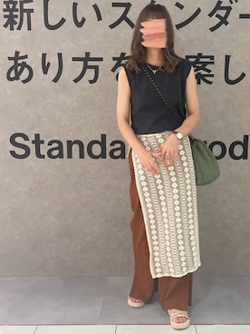 「Lattice（Lattice）のアイテム（スカート）」を使った、kie♡さん（レディース・159cm）の夏コーディネート