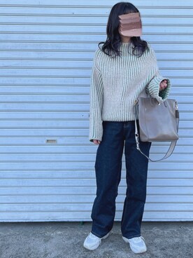 「Discoat」｜「アイテム（トートバッグ）」を使った、kie♡さん（レディース・159cm）の冬コーディネート