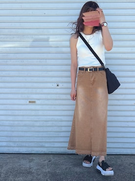 「ISOOK（アイスー）のアイテム」を使った、kie♡さん（レディース・159cm）の夏コーディネート