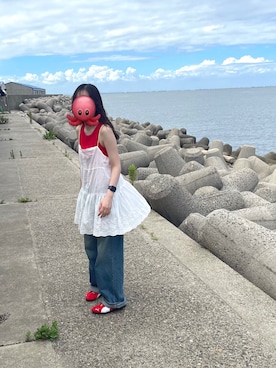 「アイテム（タンクトップ）」を使った、ま‼️さん（レディース・153cm・20代）の夏コーディネート