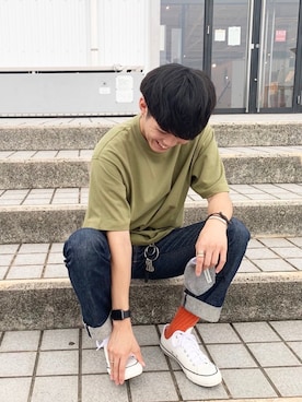 「URBAN RESEARCH DOORS（アーバンリサーチドアーズ）のアイテム（レッグウェア）」を使った、dekkenさん（メンズ・176cm）の夏コーディネート