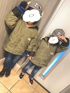 「ノースフェイス」｜「アイテム（その他アウター）」を使った、haasaさん（キッズ・110cm）の秋コーディネート