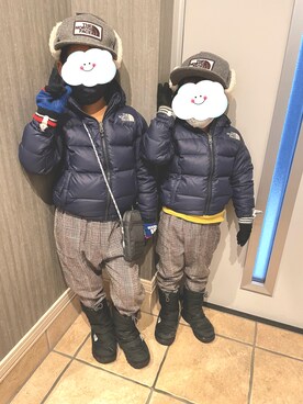 「アイテム（ブーツ）」を使った、haasaさん（キッズ・110cm）の冬コーディネート