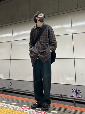 「PENDLETON（ペンドルトン）のアイテム（その他アウター）」を使った、ｼｭｳさん（メンズ・170cm）の秋コーディネート