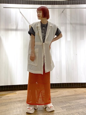 「JEANASIS（ジーナシス）のアイテム（ジャケット/アウター）」を使った、miyabiさん（骨格ウェーブ・レディース・156cm）の春コーディネート
