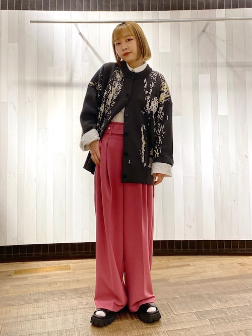 Sページ CAMBIO(カンビオ)】Denim Like Drape Henley Neck Concho Button