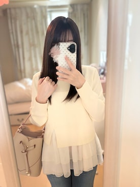 「tocco closet（トッコ　クローゼット）のアイテム」を使った、はまぐりにゃんさん（レディース・154cm）の春コーディネート