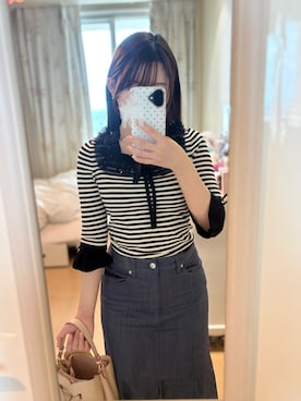 「VIS（ビス）のアイテム（ハンドバッグ）」を使った、はまぐりにゃんさん（レディース・154cm）の春コーディネート
