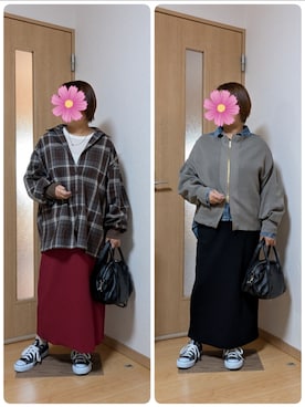 「Honeys（ハニーズ）のアイテム」を使った、こすもすさん（レディース・150cm）の冬コーディネート