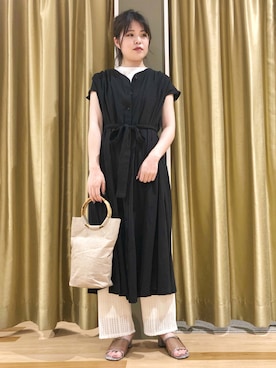 「ウエストリボン」｜むこさんさん（レディース・162cm）の夏コーディネート